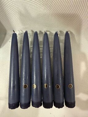 Partylite 6” smoke blue candles vintage